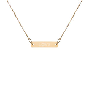 LOVE WILL NEVER END - 16" ENGRAVED NECKLACE